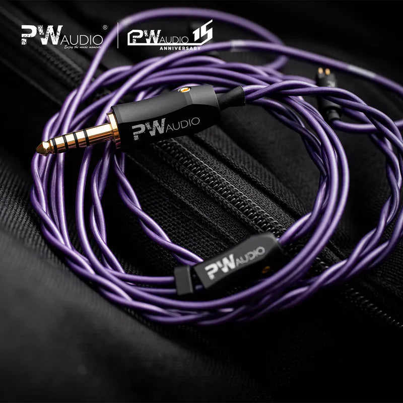 PW Audio No.15 Copper 2-Wired 4-Core Upgraded Cable with 4.4mm 3.5mm CM 2-Pin MMCX for IEM Earphone