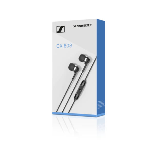 Sennheiser CX80S Wired In-Ear Earphone with In-Line Microphone Black