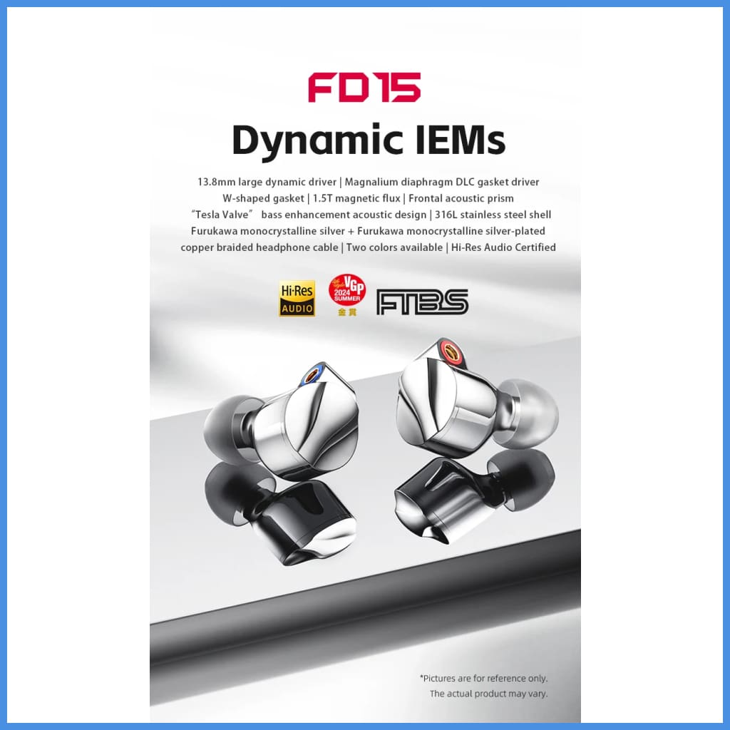 FiiO FD15 Dynamic Driver In-Ear Monitor IEM Earphone with