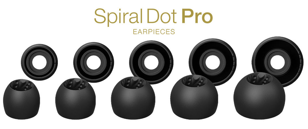 JVC Spiral Dot Pro Silicon IEM In-Ear Monitor Earphone Eartips 4 Sizes 2 Pairs