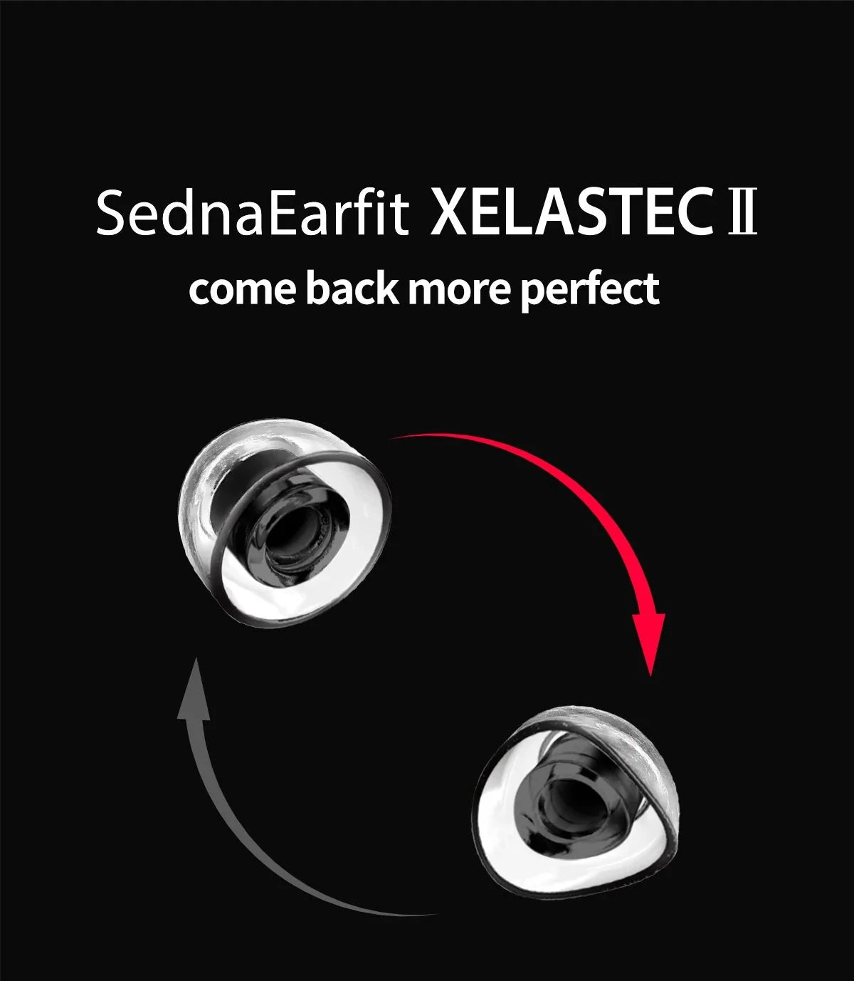 AZLA XELASTEC 2 Soft Eartips 6 sizes for In-Ear Monitor IEM Earphone Made In Korea