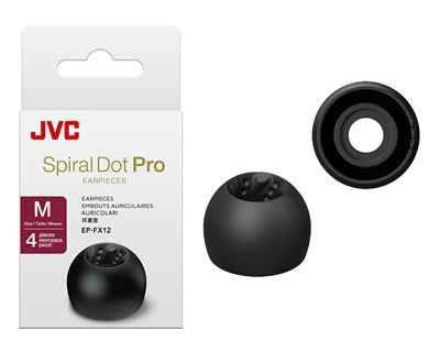 JVC Spiral Dot Pro Silicon IEM In-Ear Monitor Earphone Eartips 4 Sizes 2 Pairs