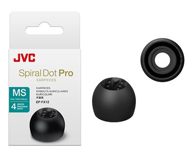 JVC Spiral Dot Pro Silicon IEM In-Ear Monitor Earphone Eartips 4 Sizes 2 Pairs