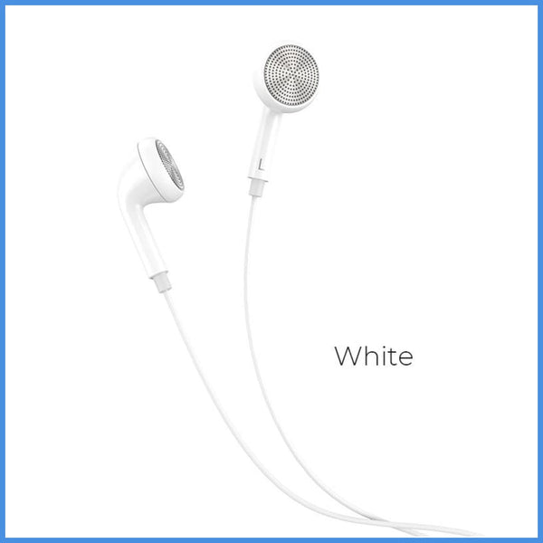 hoco M73 Wired Earbud Earphone 3.5mm Plug with Microphone Remote Control  1.2m White Black